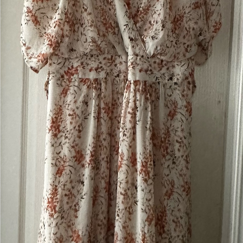 Baltic Born Floral Maxi Dress in Cream and Orange